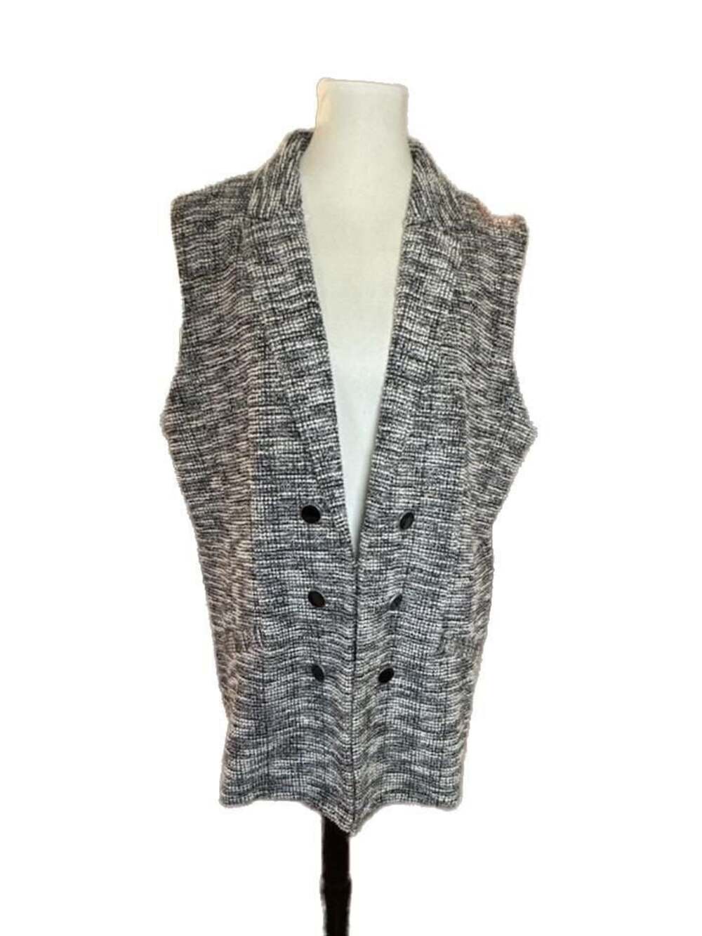 NWT SOHO Apparel Ltd. Double Breasted Tweed Long Vest XL